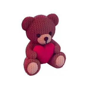 Love Teddy Bear – Cute 3D-Printed PLA Teddy, Valentine's Gift, Adorable Desk Decor, Anniversary Present, Home Decoration, Collectible Figurine, Romantic Keepsake, Handmade Miniature, Cute Toy, Gift for Him/Her
