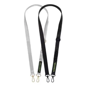Adjustable Phone Lanyard Crossbody with Clip for Women Men Perfect for Travel Running and Shopping in Black and White