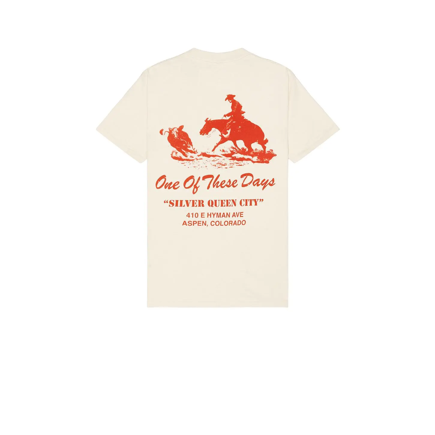 ONE OF THESE DAYS x FWRD Silver Queen City Tee in Bone Unisex