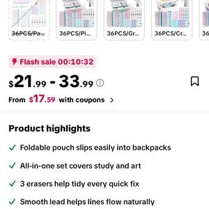 Four Candies 36PCS Learning Materials, Aesthetic School Supplies in Large Capacity Pencil Case, 12PCS Mechanical Pencils 0.5-2.0mm with 624PCS Lead Refills,Cute Aesthetic Mechanical Pencils for Writing,Drawing & Drafting, Back to School Supplies Shopping