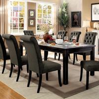 Black Table-Gray Chairs