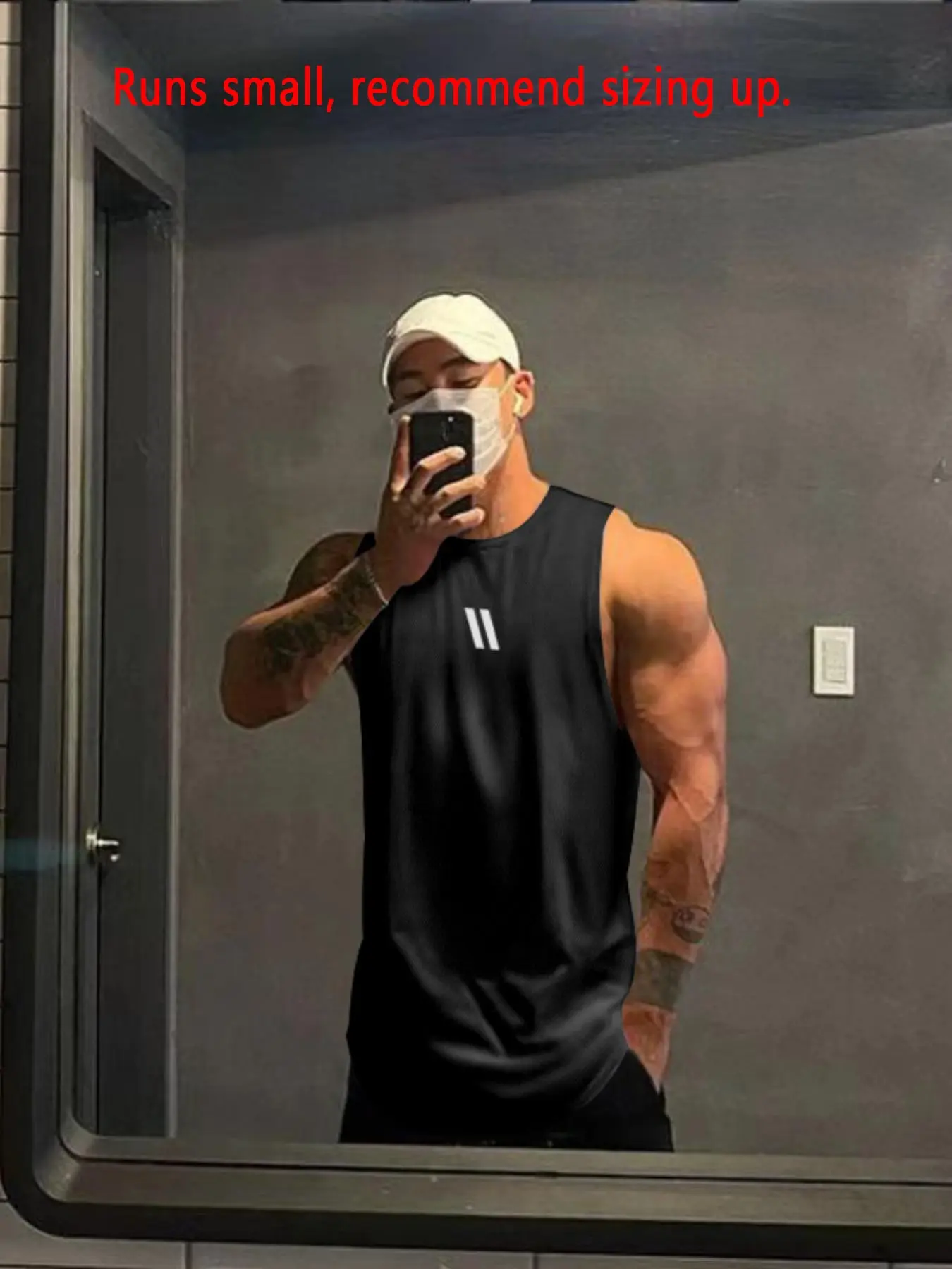 Men's Solid Color Mesh Tank Top, Regular Fit Casual Quick Drying Breathable Sleeveless Top for Summer, Men's Clothes for Gym Workout Running, Sleeveless Workout Vest, Activewear Vest, Sleeveless Sports Tops