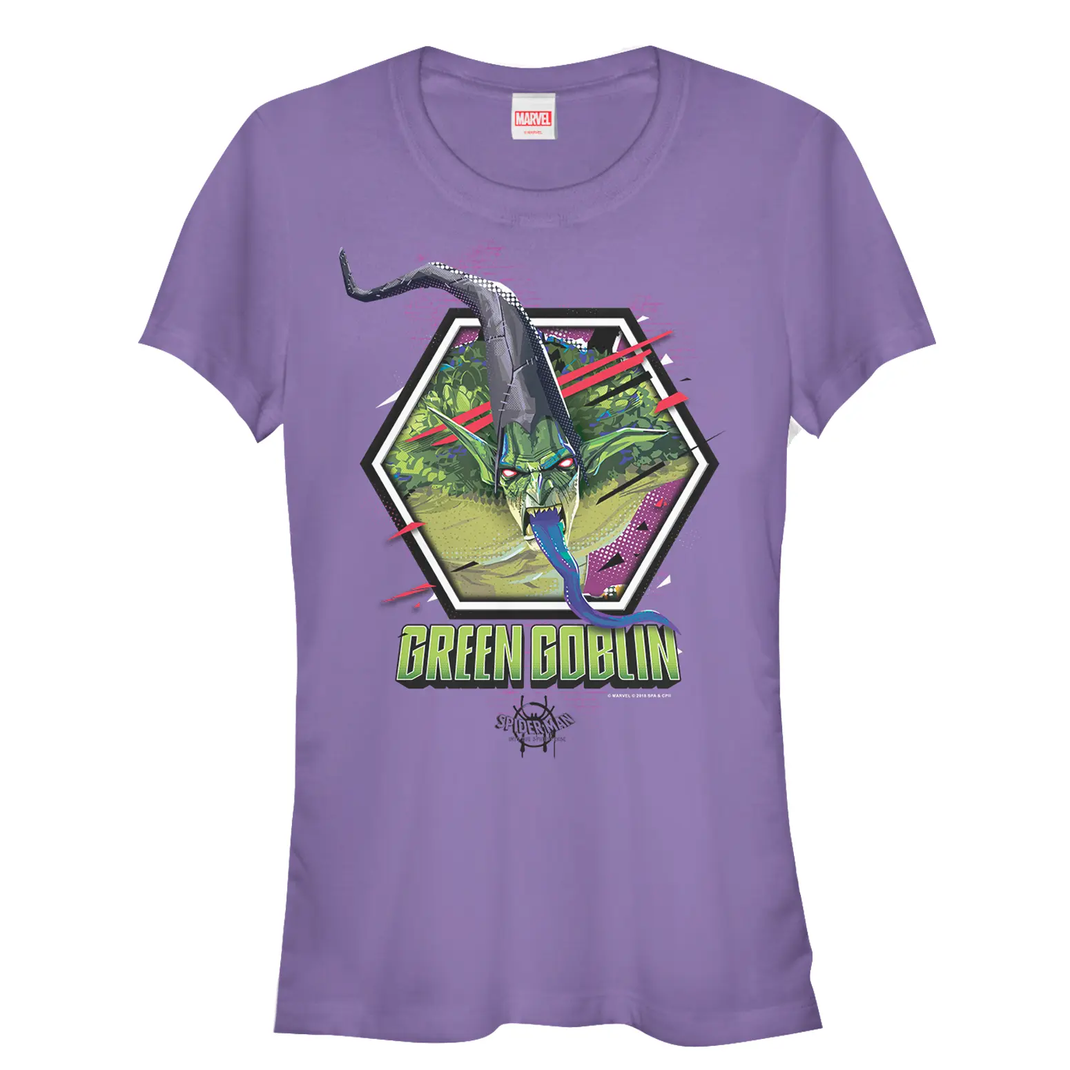 Juniors Womens Marvel Spider-Man: Into the Spider-Verse Goblin T-Shirt