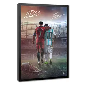 Famous Soccer Player Posters For Boys Bedroom, Soccer Wall Art, Gift for Fan Football Wall Art, Living Room Sport Room for Fan Football