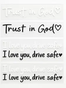 4pcs Con Dios Todo Es Possible Inspirational Message   Decal for Vehicle Decoration Motivational Car Sticker