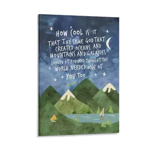 Same God Creation ,Inspirational Quotes Framed Canvas Wall Art Poster Canvas Wall Art For Bedroom Decor Bar Office Room Decor Gift