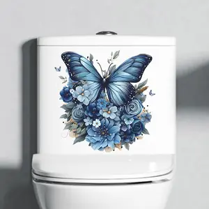Hand-Drawn Flower Butterfly Stickers, Waterproof Removable Wall Decals, Essential Home Decor for Bathroom and Kitchen