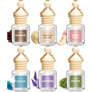 Car Air Freshener for Women, 6 Pack Air Freshener Diffuser, Mothers Day Gift for Mom, Hanging Essential Oil Air Freshener Diffuser Odor Eliminator, Cute Car Interior Decor Car Scents Accessories : Automotive
