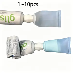 1-10pcs Plastic Toothpaste Tubes, Facial Cleanser Adapters, Dispensing Bottles, Convenient Refills, Cosmetic Hose Bottles, Travel Packs
