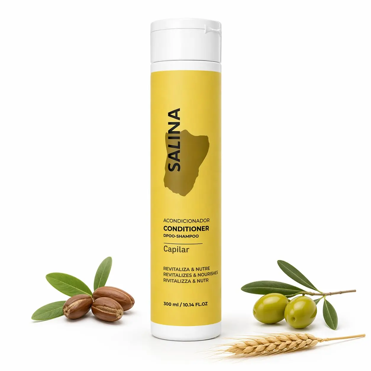 Productos LZ Salina Moisturizing Conditioner for Curly and Coily Hair with Jojoba and Olive Oil, 10.14 fl oz (300 mL)