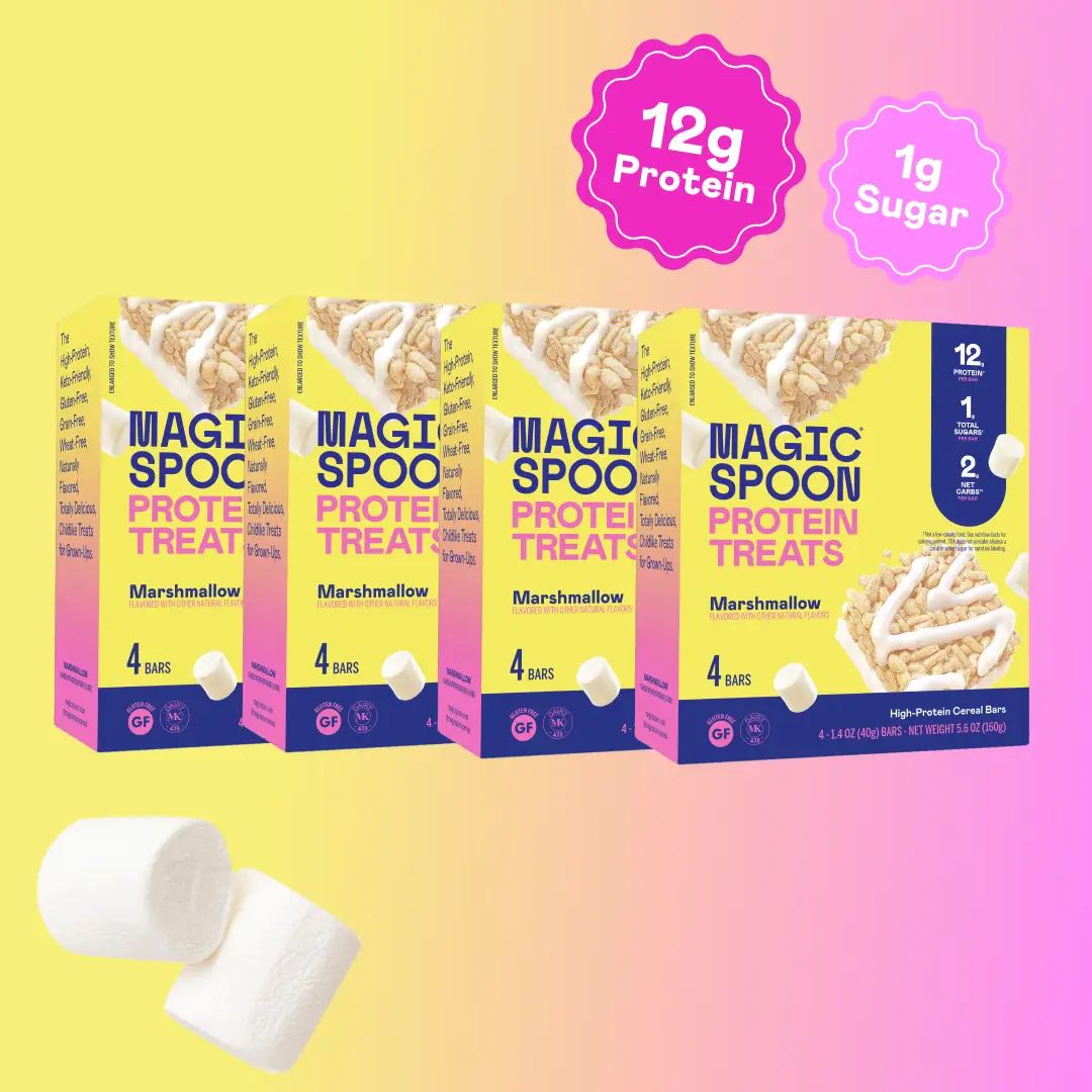 16 Magic Spoon Protein Cereal Treats (4 Boxes) - Marshmallow Flavor - Snack Bars...