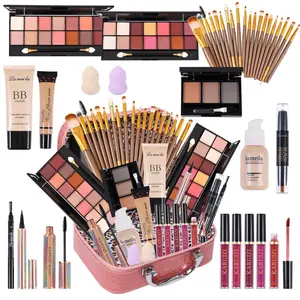 makeup sets for women,Professional Makeup Kit with Eyeshadow Palette,Brushes Set, Foundation, Lip Gloss, Travel Bag, Complete Beauty Set (Pink bag) : Beauty & Personal Care
