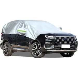 Windshield Cover for Ice and Snow, SUV Half  Cover Top with Reflective Straps, Winter  Snow Cover Universal Fit for   (SUV)
