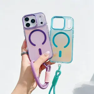 Phone Case - This Fashionable Premium Magnetic Wireless Charging Phone Case Is Compatible with for Iphone 17, 16, 15, 14, 13, 12, And 11 Pro, Pro Max, Plus, And 17AIR. It Includes a Colored Lanyard And Offers Extensive Drop Protection iphone 12 wildflower