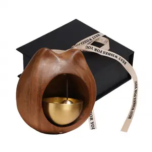 Decorative doorbell copper bell, lucky cat dopamine doorbell healing wind chime, entrance door, entrance reminder, bell, refrigerator door ringing, paired with gift box for elders and graduation season gifts