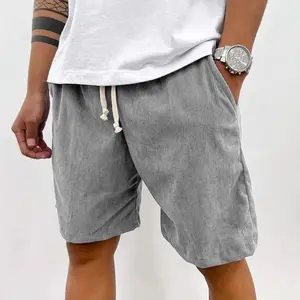 Corduroy Shorts Men,Men's Corduroy Shorts,Casual Drawstring Elastic Waist Short