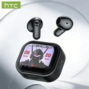 HTC NE20 Bluetooth 6.0 Earphones LED Display High Fidelity Waterproof Wireless Earphones | Suitable for Office, Sports, Study and Audio Calls | Built-in Microphone | Earphones  | AI Translate