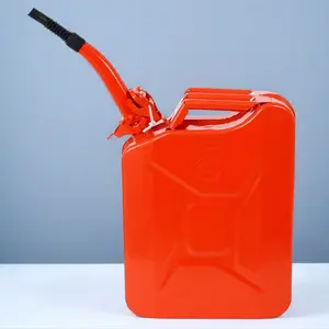 20 Liter (5 Gallon) Jerry Fuel Can with Flexible Spout, Portable Jerry Cans Fuel Tank Steel Fuel Can, Fuels Gasoline Cars, Trucks, Equipment Auto Repair Tools