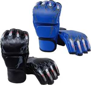 Multi-purpose Sports & Outdoor Boxing Gloves (2 Pairs, Adult Size) - PU Leather, Adjustable Strap, Anti-Sweat Boxing Equipment for Bag Training and Sparring
