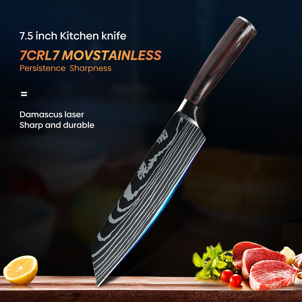 8 inch Kitchen knife High Carbon Steel Hand Forged Chef Knife Sharp Meat Vegetable Chopper Professional Kitchen Cooking Knife