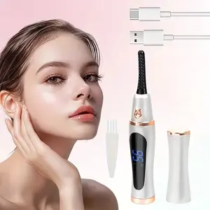 Electric eyelash curler, electric curling device for eyelashes, electric heat curling device for eyelashes. Home-use USB charging, portable, long-lasting, and non-invasive for styling, safe for the eyelashes.