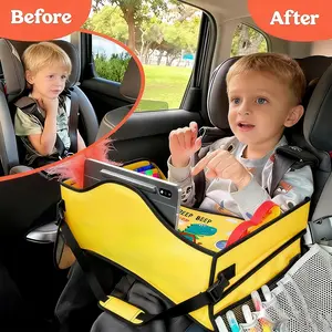 Portable Drawing Board Table, Car Seat Fixed Painting Desk, Cartoon Print Multi-Functional Storage Table, Erasable Sketchboard