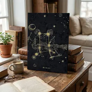 High-Quality Framed Canvas Art Print, Aquarius Zodiac Abstract Wall Decor, Home Bedroom Living Room Bathroom Office Decoration