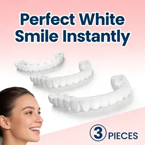 【3 Pairs】Snap On Veneers Close-up Confident - 2026 Viral Smile Hack No Pain, Natural White Moldable Gap Correction, Instant Makeover Photo-Ready for Men & Women