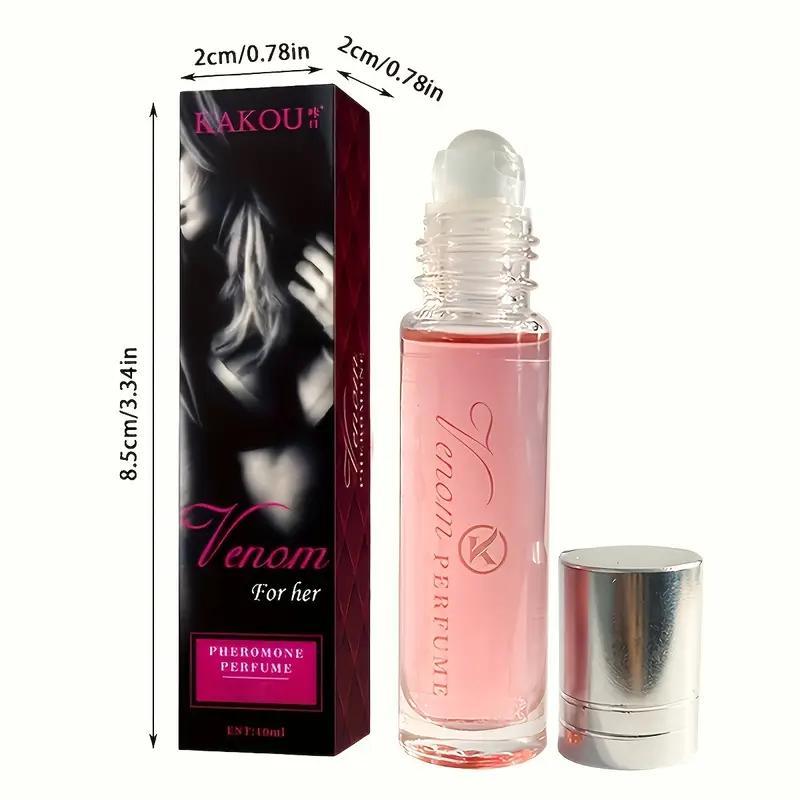3-Pack Female Pheromone Perume -FreshTrendsScent,Alcohol-Free,Long-Lasting 0.34 0z RollerballDesign, Pink And Gold Design, ldeal Valentine's Day OrBirthday Gift pheromone perfume oil enhanced scent scent pheromone