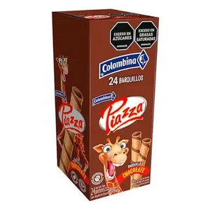 Colombina Piazza Jirafa Caja de 24 Barquillos - 24 Pack of Wafer Cookies