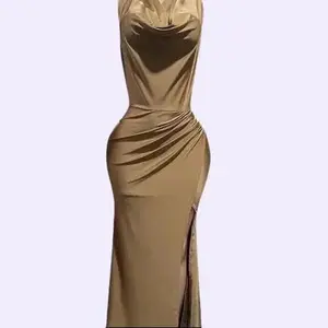 woman's dress long dress in brown