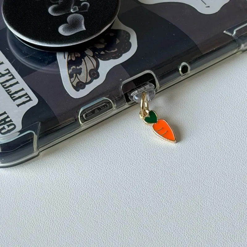 Dust Plug Carrot Charm for USB-C Devices