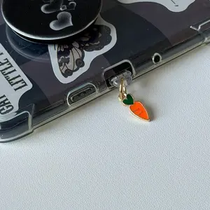 Dust Plug Carrot Charm for USB-C Devices