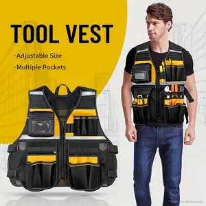 Multi-functional Tool Vest, Multi-pocket Tool Vest for Men, Tool Storage Vest for Home and Office, High Visibility Vest