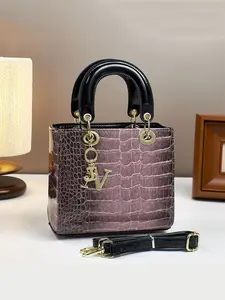 Crocodile Pattern Fashion Retro Crossbody Bag, Multifunctional Large Capacity Shoulder Bag, Stylish Women's Handbag for Travel and Shopping