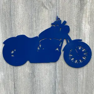 Custom Powder Coated Metal Cruiser Motorcycle Sign - For the Harley Enthusiast in All of Us! - Metal Sign Cutout