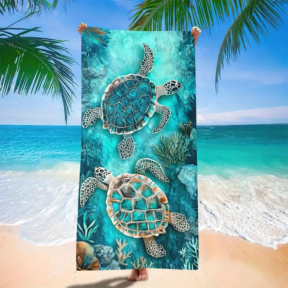 1pc Extra Large Quick Dry Sand Free Lightweight Sun Protection Microfiber Beach Towel - Polyester, Contemporary Style, 240 g/m², Ideal for Travel, Outdoor Activities, Gift