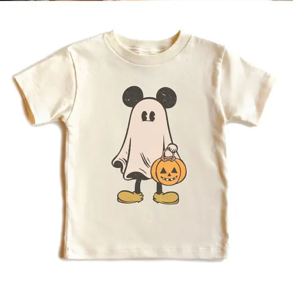 Mouse Spooky Toddler Shirt, Autumn Spooky Vibes BabySuit, Halloween Kids Shirt, Cartoon Halloween Shirt, Minnie Ghost Shirt