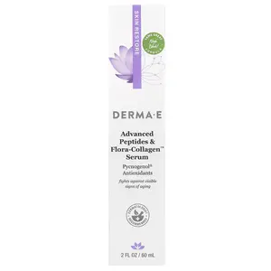 DERMA E Advanced Peptides & Flora-Collagen Serum, 2 fl oz (60 ml)