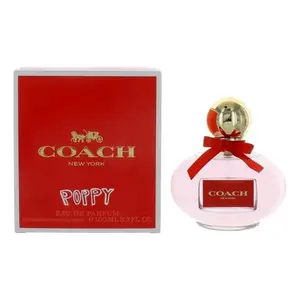 Coach Women's Poppy Eau De Parfum (EDP) Spray - 3.3 fl oz, Caramel Scent, Floral Jasmine Notes, Cucumber Base
