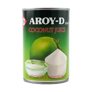 AROY-D Thai Coconut Milk 400ml | 80% Pure Coconut Juice | Ideal for DIY Drinks & Thai Desserts