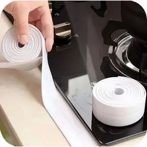 White Waterproof Caulk Tape 3.2m Self-Adhesive Sealing Tape for Bathroom Kitchen Sink Toilet Tub Edges Easy Application & Durability-Greenish Summervibes