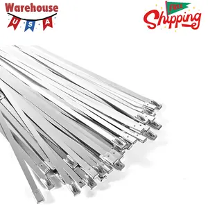 100-Pack Metal Zip Ties 11.8 inch