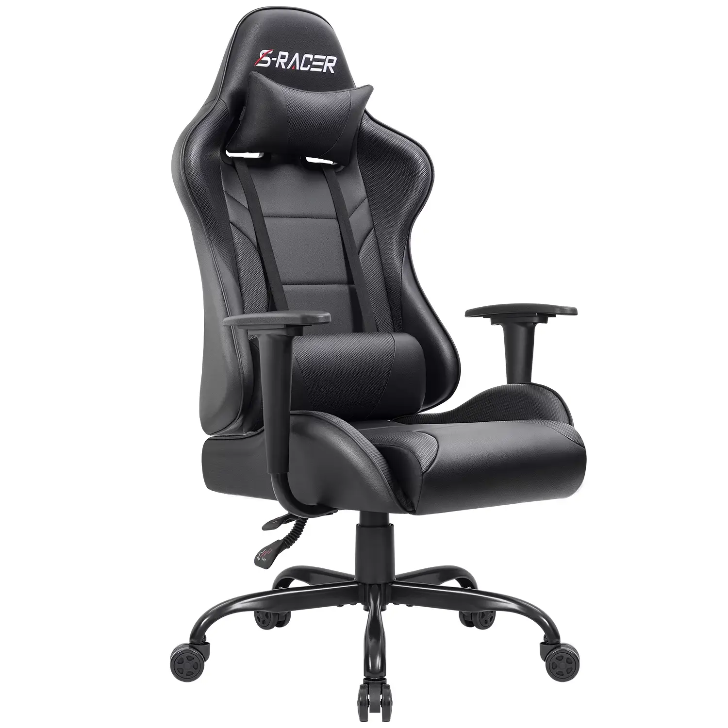 FURMAX Gaming Chair Office Chair High Back Racing Computer Chair PU Leather Adjustable Seat Height Swivel Chair Ergonomic Executive Chair with Headres