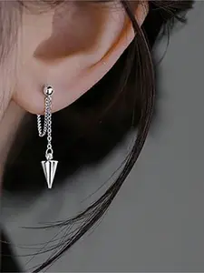 1pair Punk Style Cone Shape Front-Back Earrings Suitable for Both Men and Women Daily Vacation Music Festival Party Witchy Jewelry