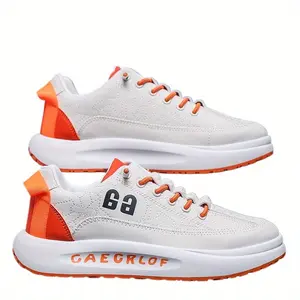 Men's Lightweight Gym & Walking Shoes - Breathable Athletic Sneakers with Slip-Resistant Rubber Sole, Cushioned EVA Insole - Low-Top Lace-Up design