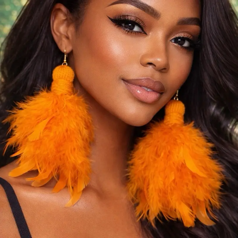 Feather Tassel Earrings Feather Tassel Earrings