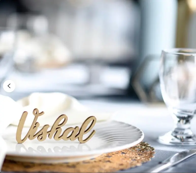 Wedding Party Place Setting Names Cards