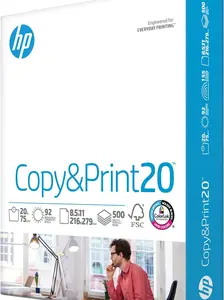HP Printer Paper | 8.5 x 11 Paper | Copy &Print 20 lb | 1 Ream Case - 500 Sheets| 92 Bright | Made in USA - FSC Certified | 200060