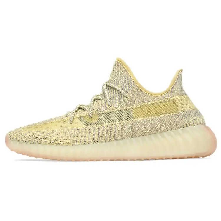 Adidas Originals Yeezy Boost 350 V2 Antlia Reflective Lace Low-Top Casual Footwear, Unisex Trainer in Dirty Yellow